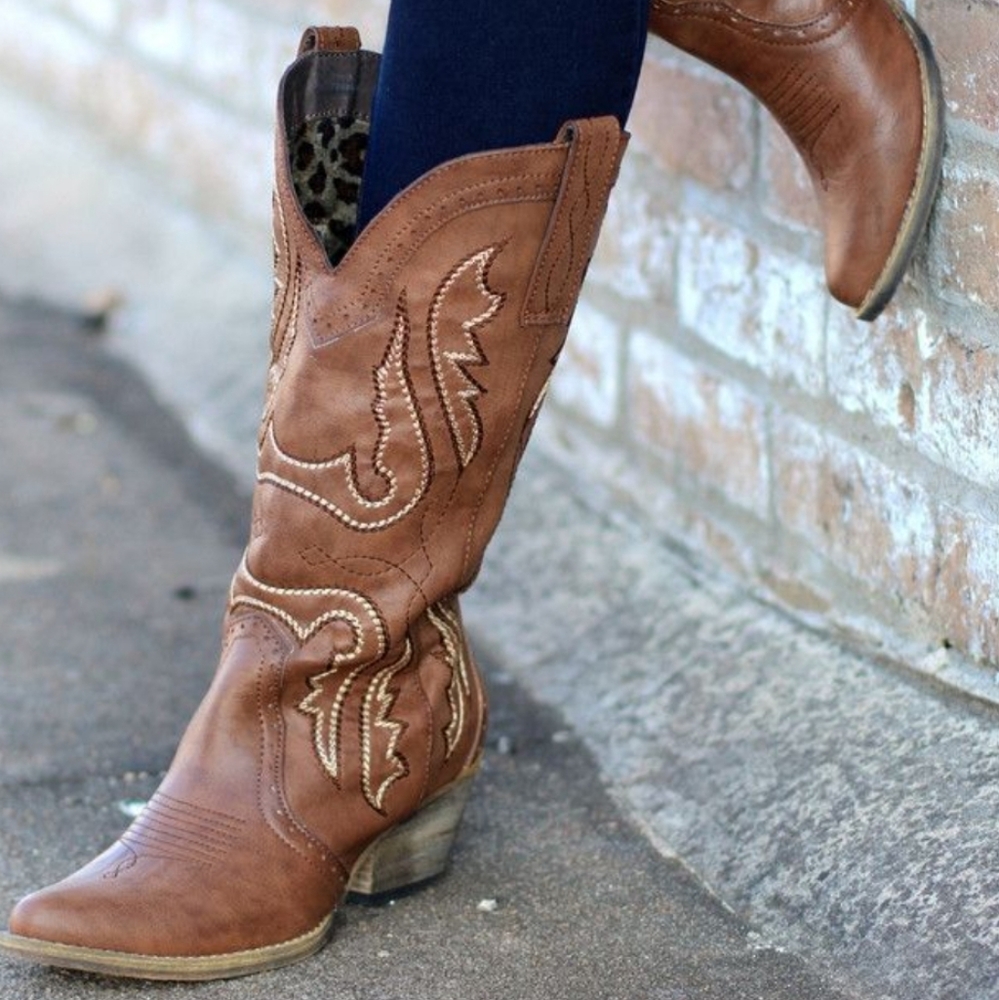 Brown Western Cowboy Boots